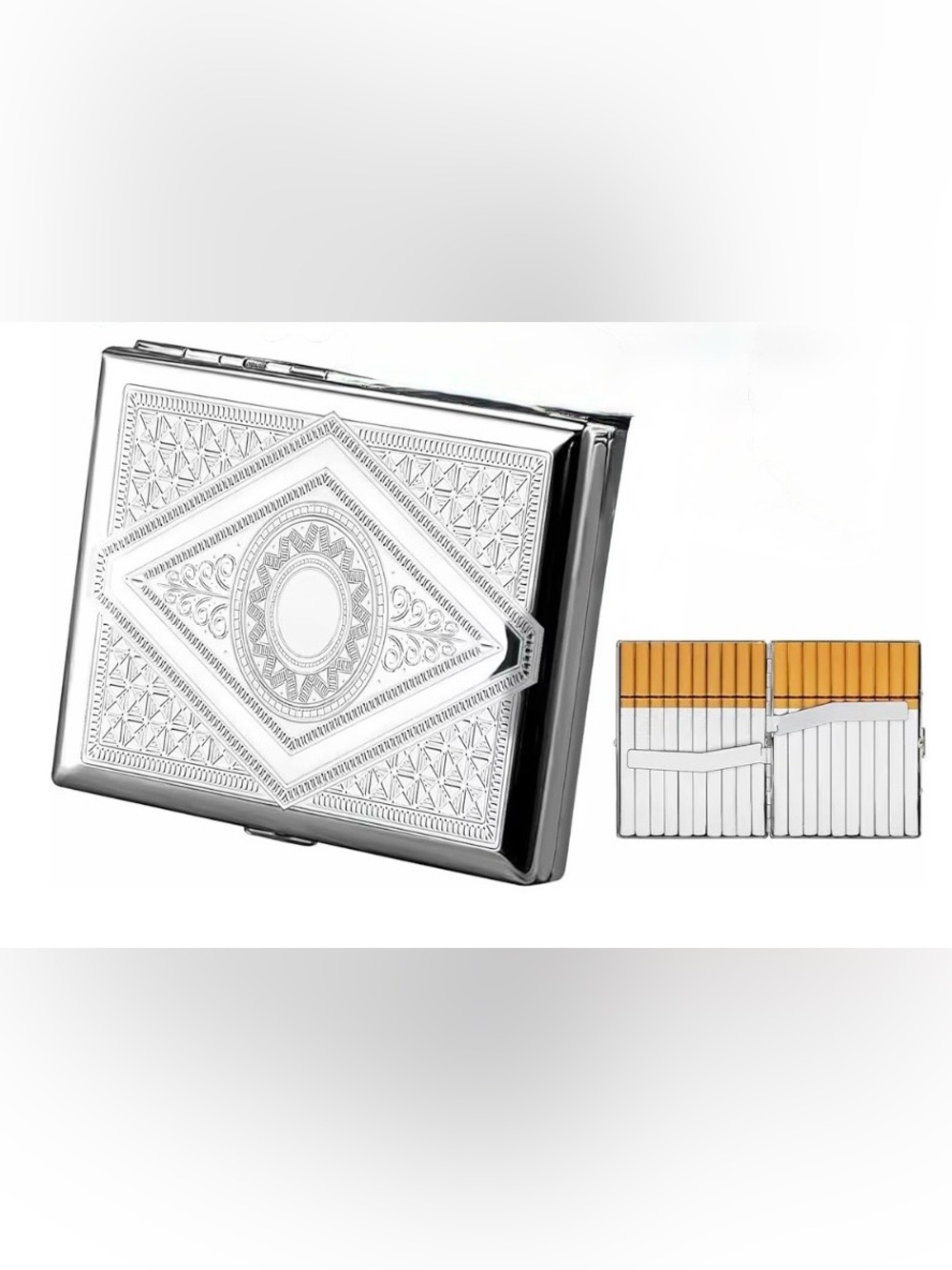 Hikeep Cigarette Smoking Accessories metal 20 Capacity Regular, King, 100's Size